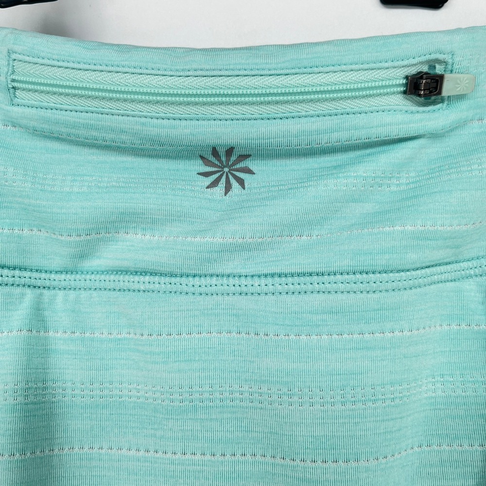 Athleta Womens XL Aqua Tiered Ruffle Tennis Golf Skort Striped Athletic - Picture 5 of 13